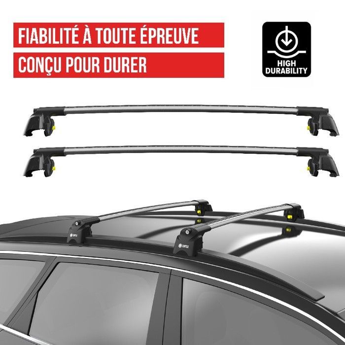 TURTLE AIR-2 Roof Bars for AUDI A6 AVANT (C7) 2011-2018 (ESTATE) Silver