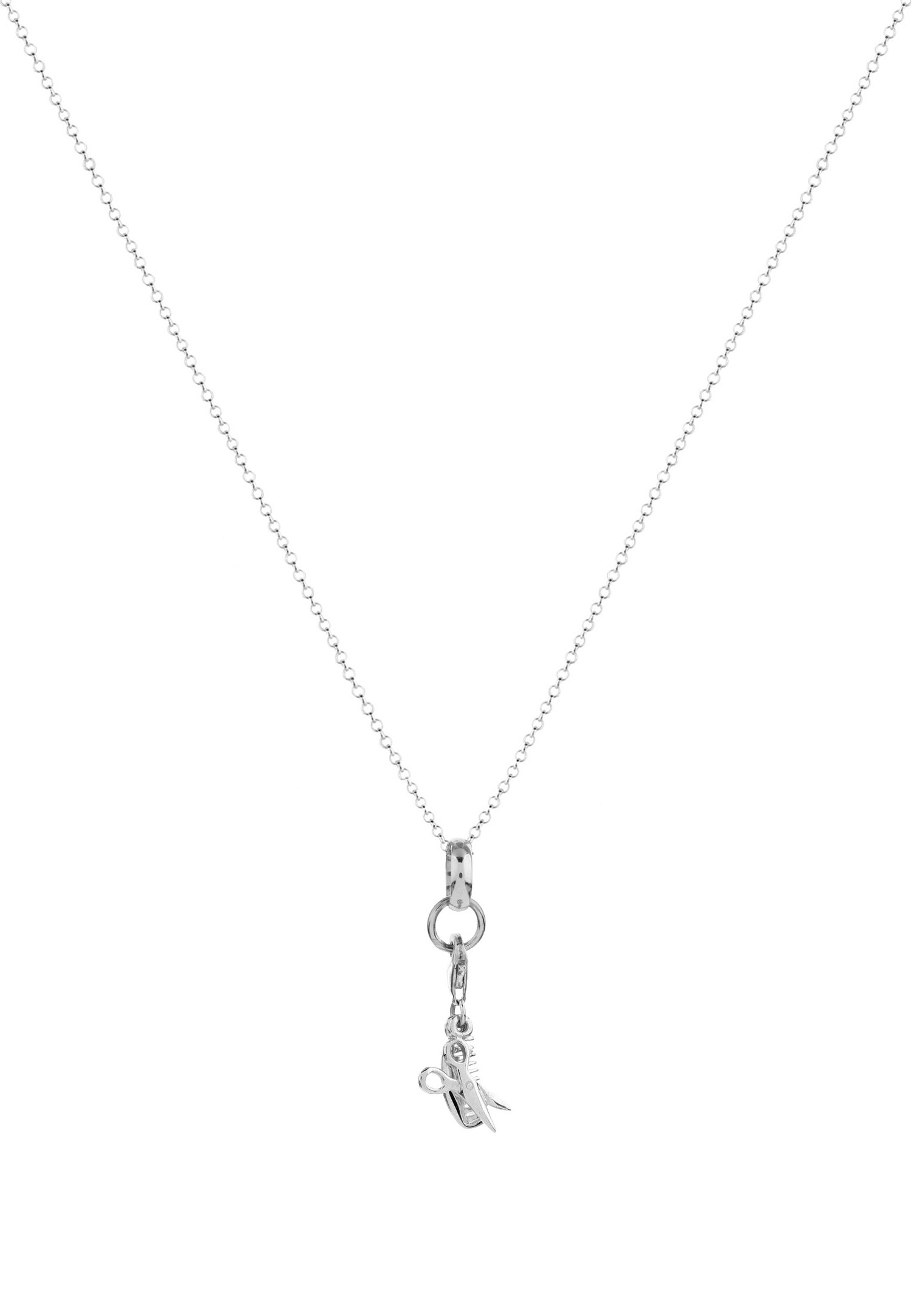 Nenalina Kamm Schere Symbol Charm Anhänger 925 Silber