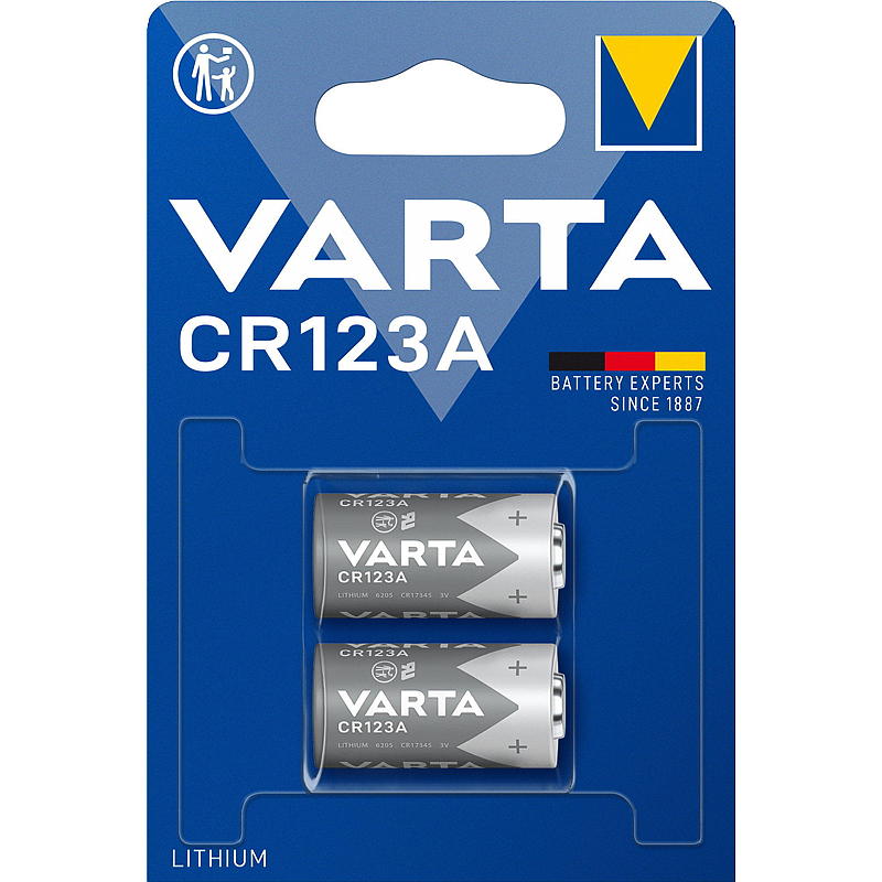 Varta Batteri 2-Pk CR 123A Lithium Varta