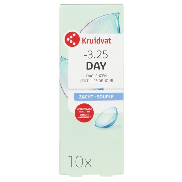 „Kruidvat Opticare -3.25“ minkšti dieniniai lęšiai<br>Medicinos prietaisas - 10 vnt.