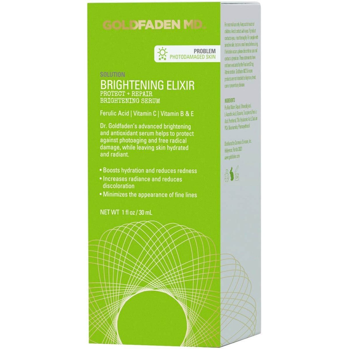 „Goldfaden Glowserum Brightening Elixir“ – apsauginis ir atkuriamasis skaistinamasis serumas – 30 ml