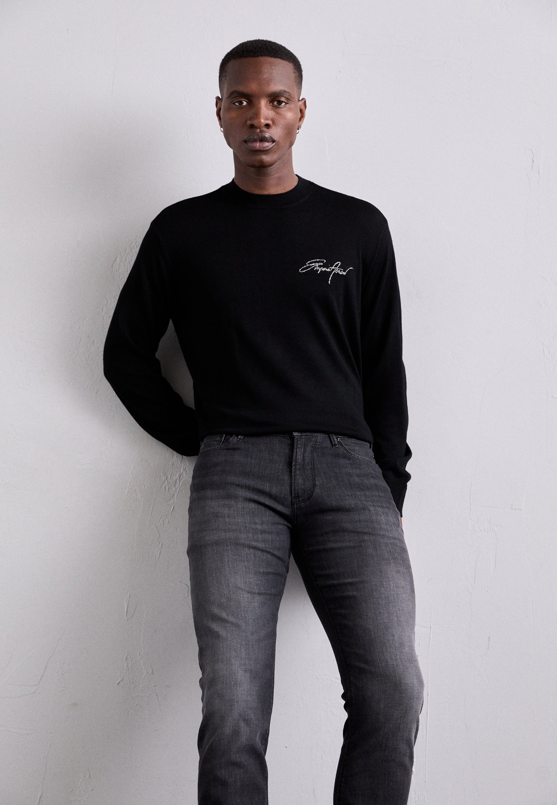 Emporio Armani 5-zakkenbroek - Rechte jeans - middengrijs denim