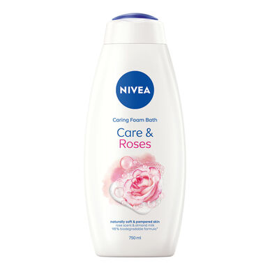 Nivea Caring Foam Bath Care & Roses -suihkugeeli 750 ml