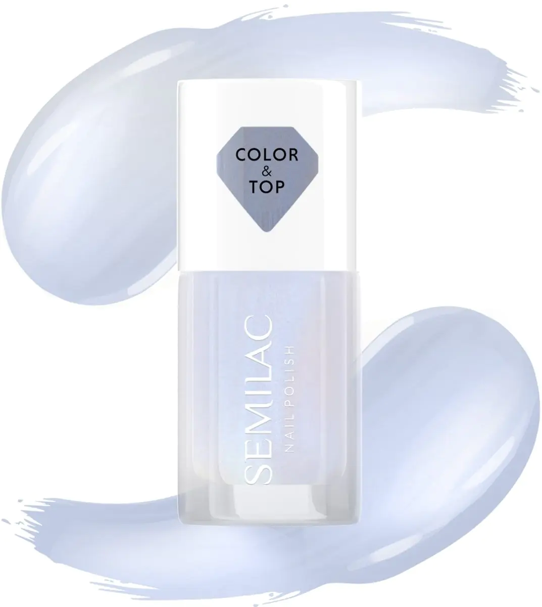 Semilac Top i lakier klasyczny 2w1 Blue Holo Glazed 7ml