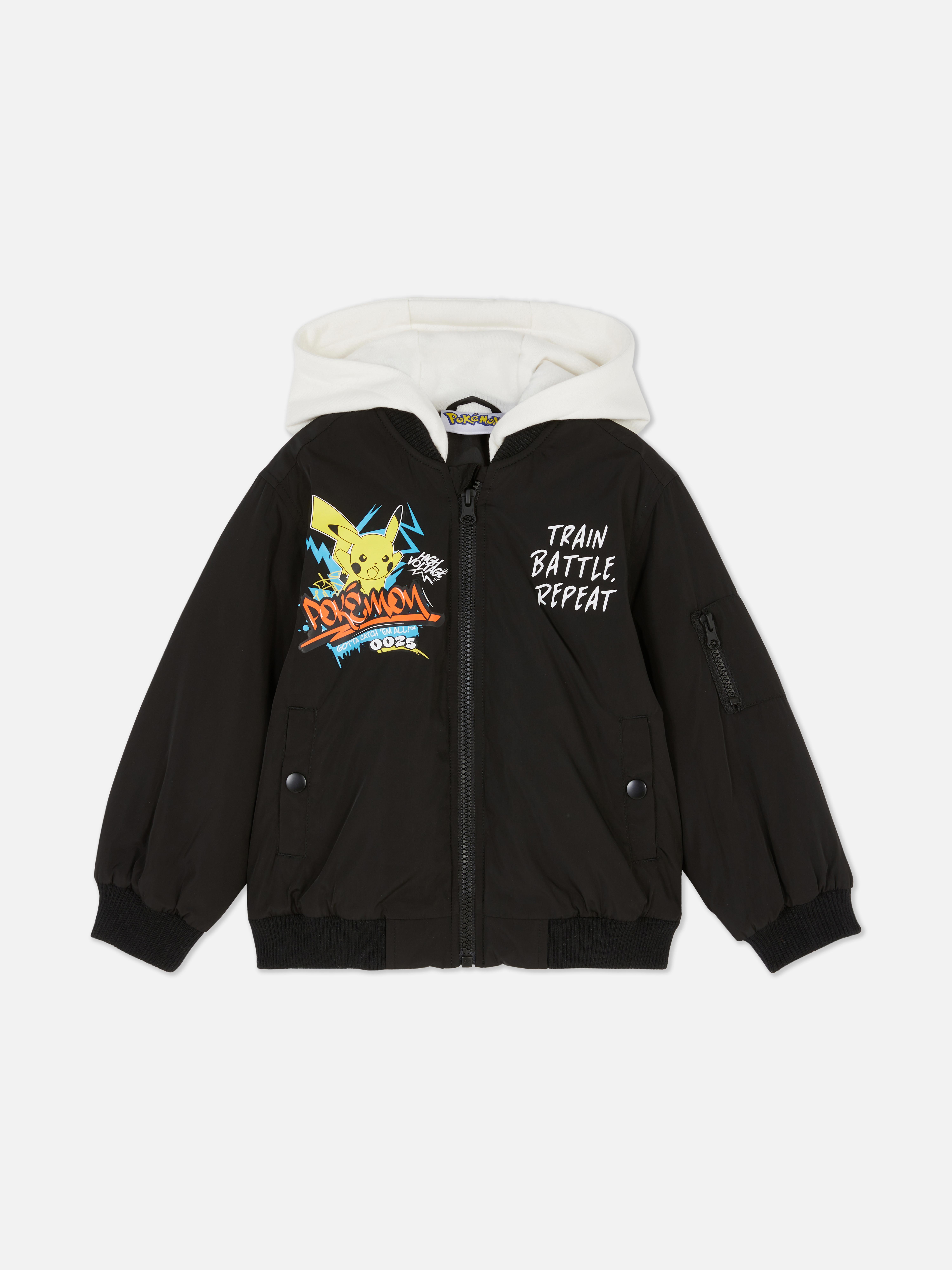 Jachetă bomber Pokémon Pikachu O jachetă bomber cu glugă cu o imagine a lui Pikachu