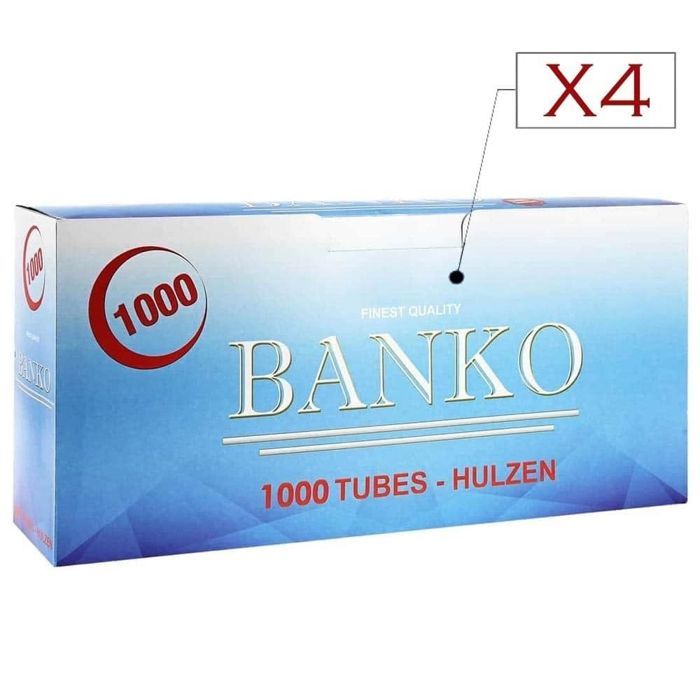 Pack de 4 boites de tubes à cigarettes Banko