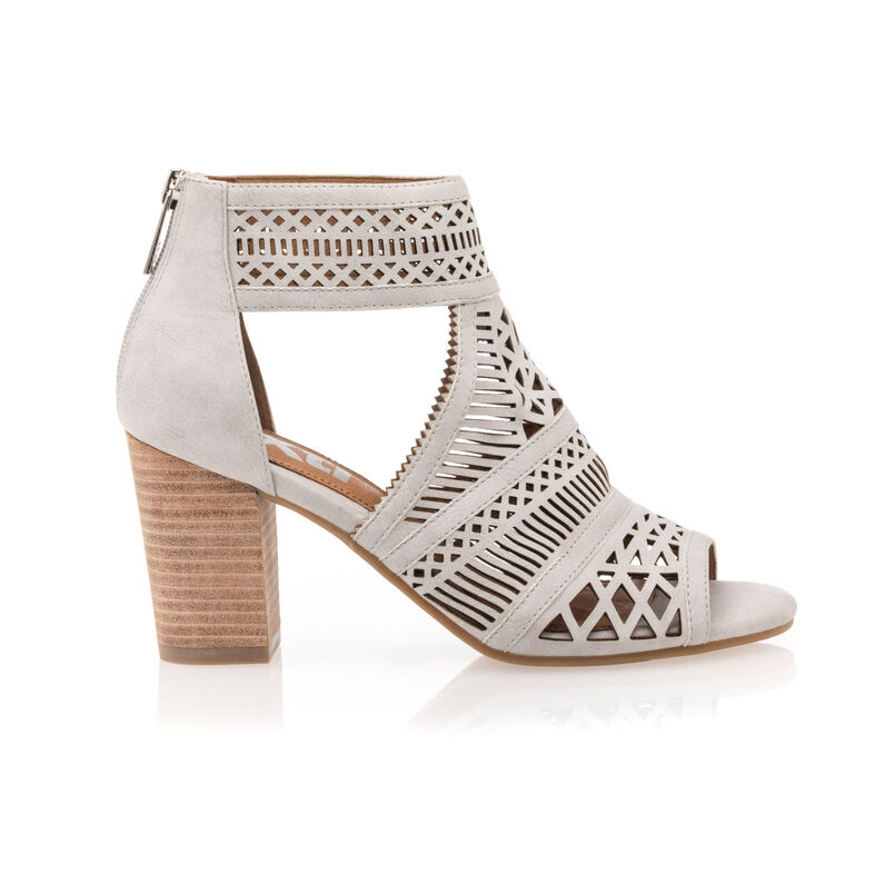Graue Damensandalen / Zehenfreie Schuhe