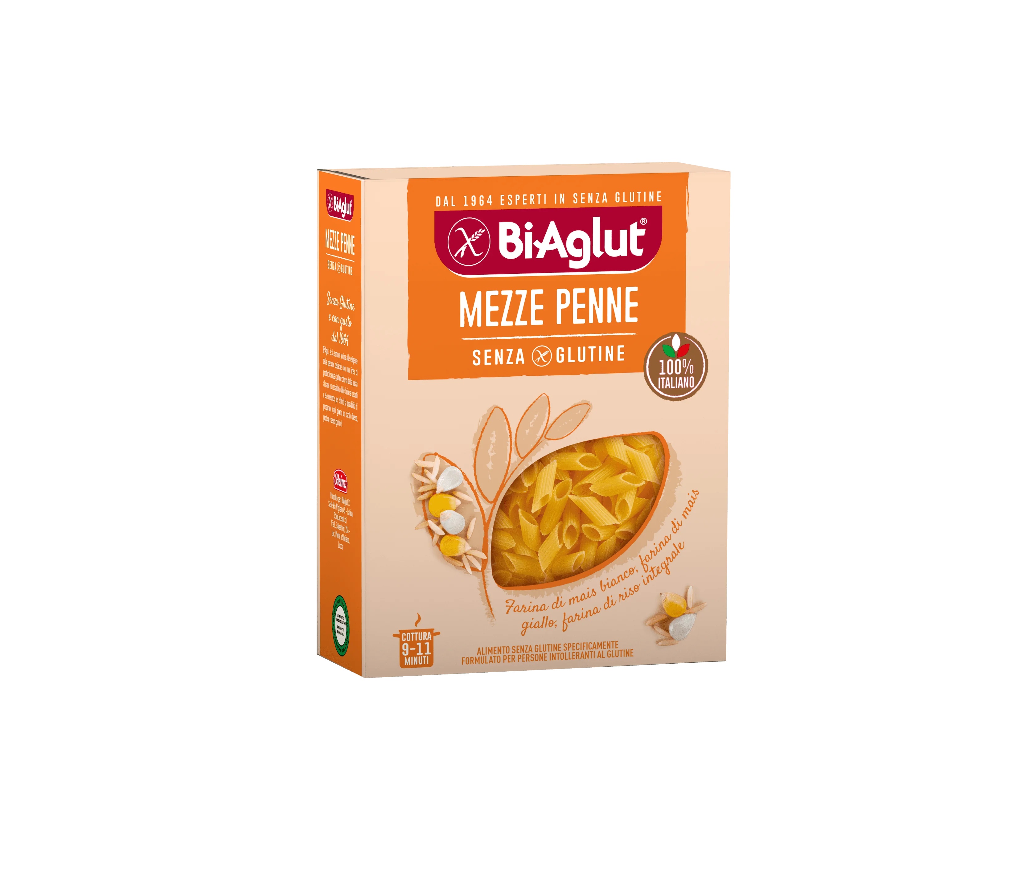 BIAGLUT Biaglut Mezze Penne glutenfreie Pasta 500g knusprige Pasta