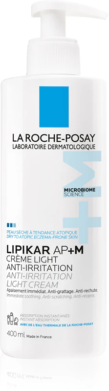 La Roche-Posay Lipikar AP+M Light Cream: creme repositor de lipídios para pele seca e atópica.