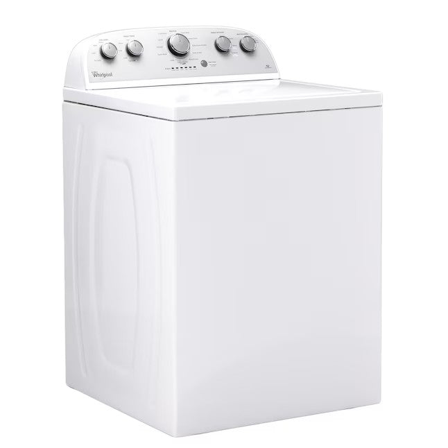 Whirlpool wasmachine met bovenlader en hoog rendement van 3,5 cu ft (wit)