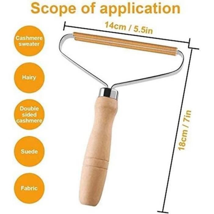 Brosse Manuel Anti Poil Lot de 1, Rasoirs Anti-Bouloches, Portable Lint Remover pour Manteau Tissé Pull Tapis Rideaux Canapé