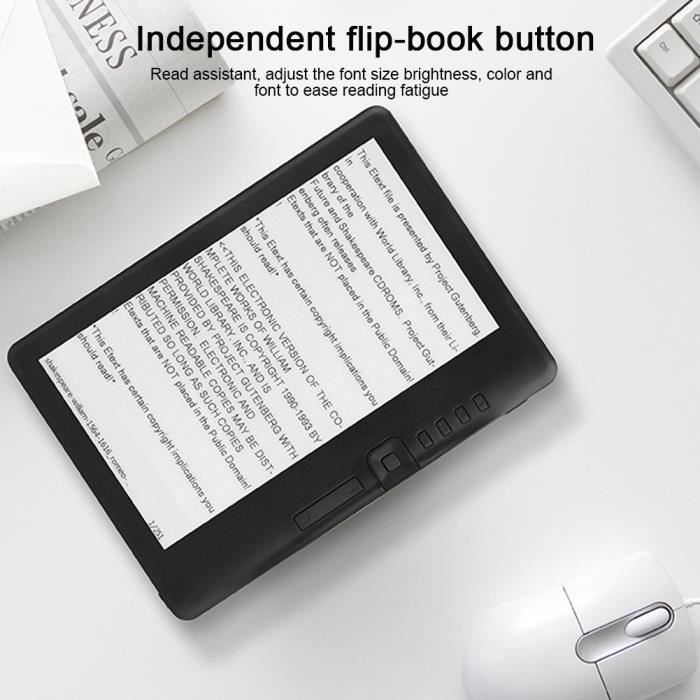 Xuyan BK7019 7-inch Digital Reader with 8GB TF Card and Color Screen - Black