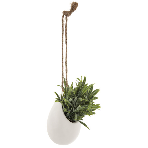 Sztuczne kwiaty w doniczce na jutowym sznurku, 13 cm