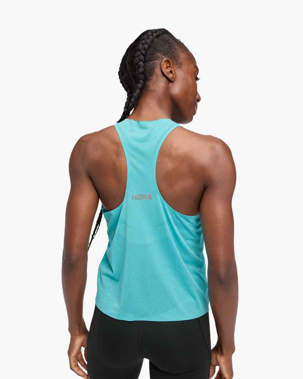 HOKA Race Day Singlet Cielo Blue