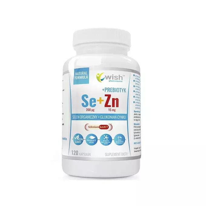 Wish Organic Selen 200µg + Cink 15 mg + Vege Prebiotik