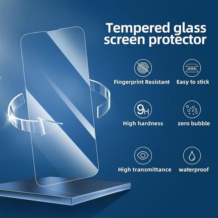 2 protectores de pantalla de vidrio templado para iPhone 17e - Resistentes a los arañazos 9H, transparentes