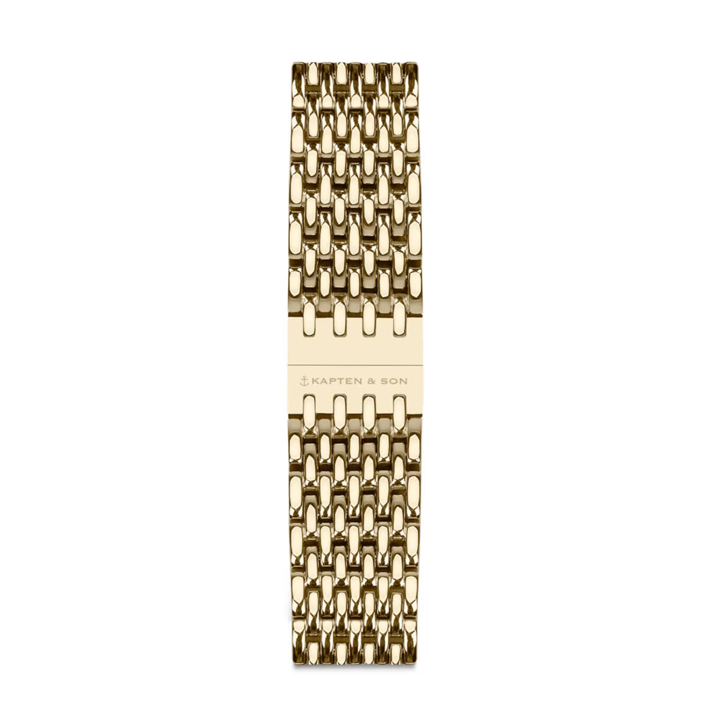 Bracelet en acier tissé or clair