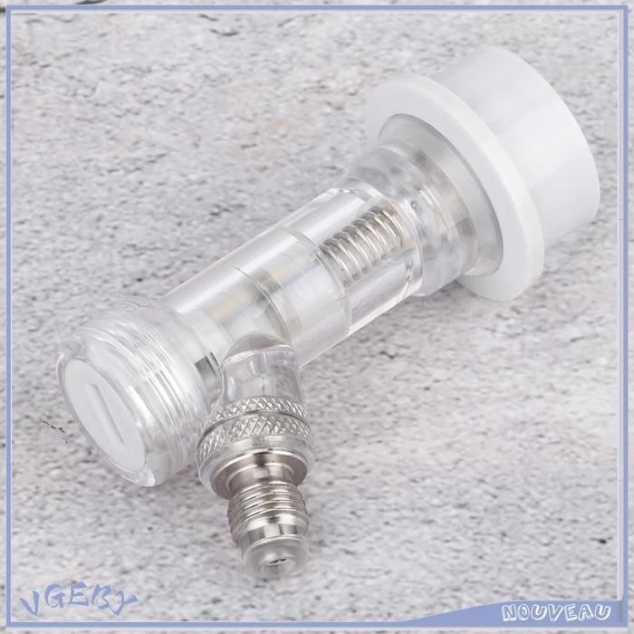 Conector de barril con bloqueo, conector de barril de cerveza de acero inoxidable con válvula antirretorno interna, con válvula