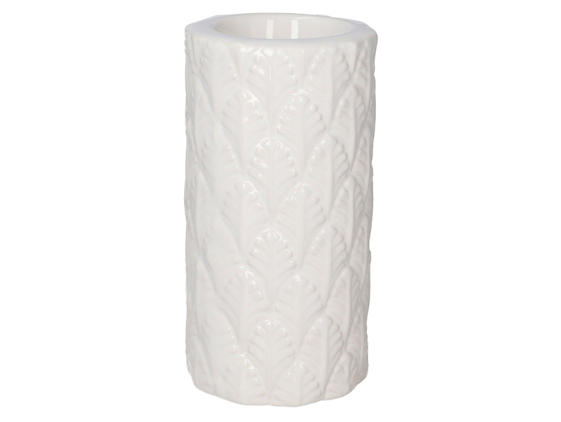 Świecznik Chic ceramiczny 14 cm biały