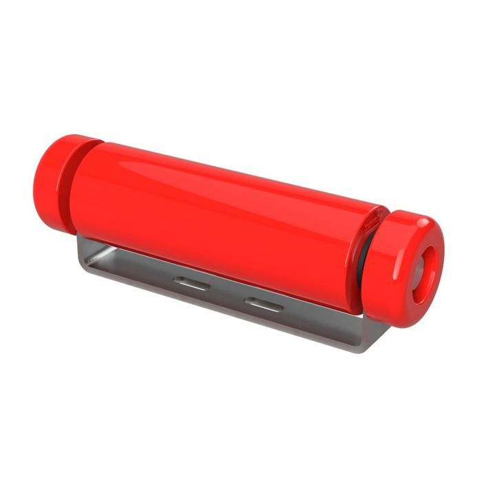 Remorque rouleau latéral en polyuréthane avec support y compris les embouts galvanisé 250 mm (+ EC) rouge