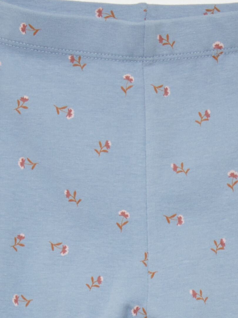 Calça legging comprida estampada - AZUL
