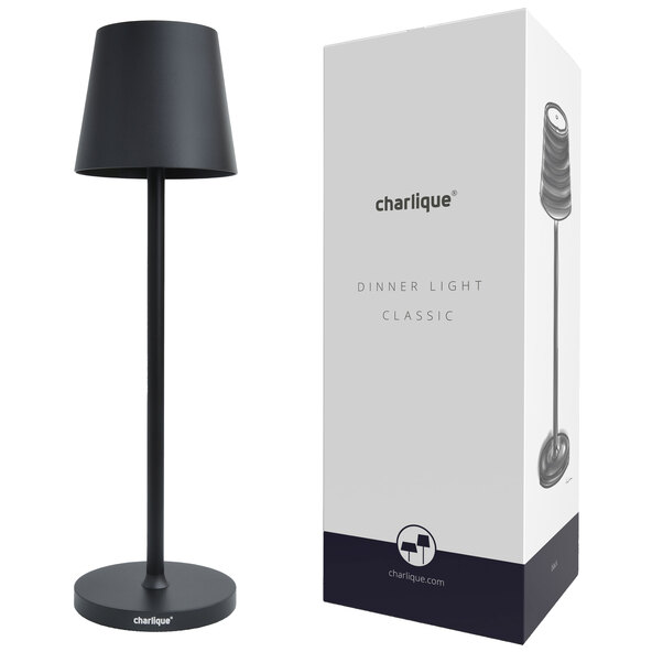 Επαναφορτιζόμενη επιτραπέζια λάμπα LED Dinner Light κλασική, μαύρη