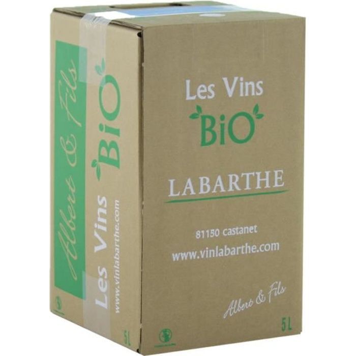 Vino blanco orgánico BIB 5L - AOC Gaillac - Domaine de Labarthe