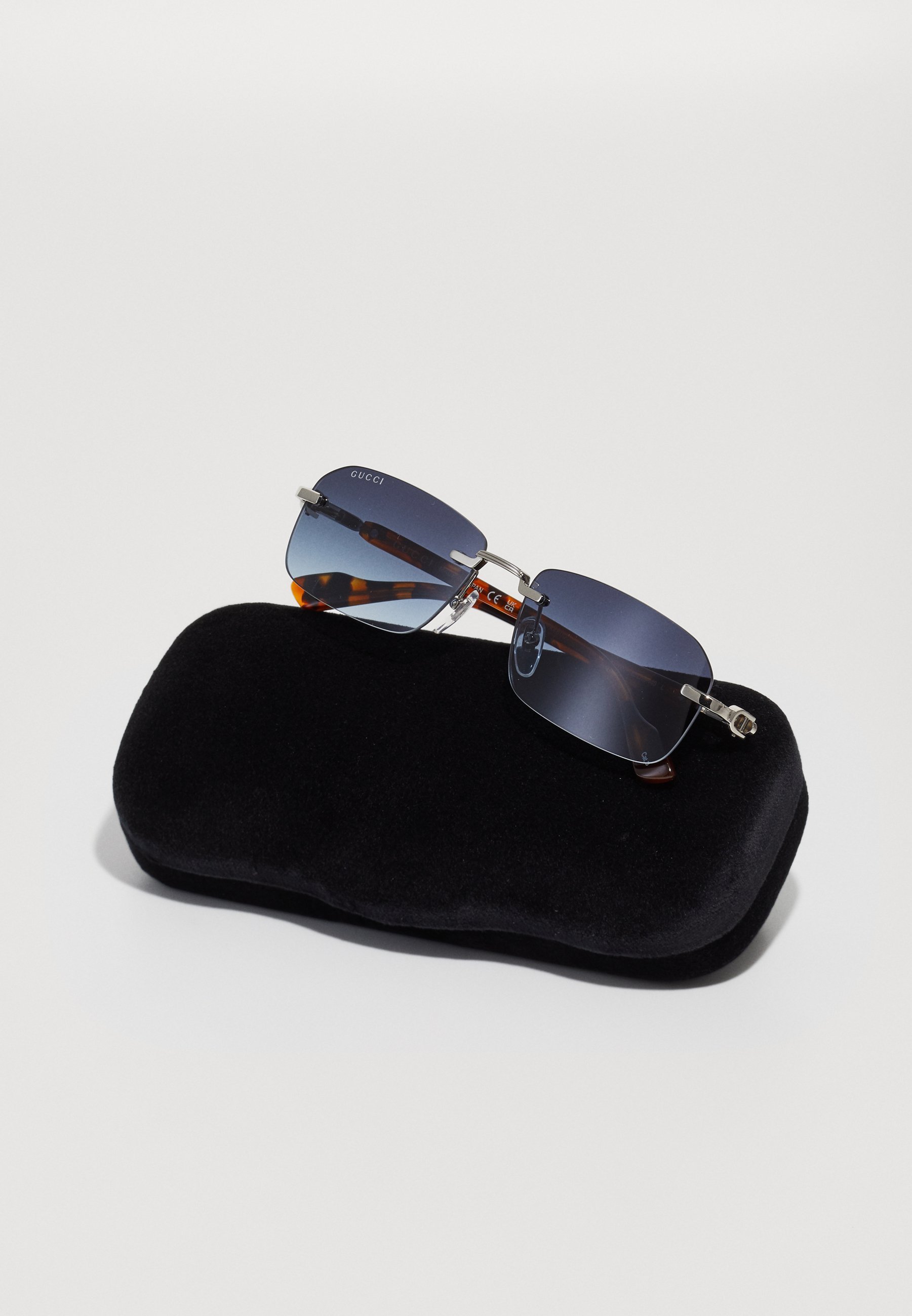 Gucci Unisex-Sonnenbrille – Silber/Havannablau