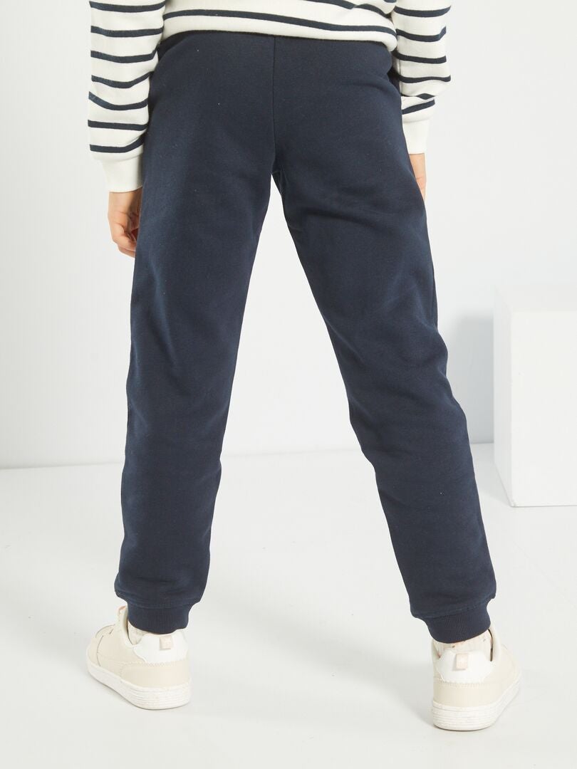 Pantalones deportivos de tejido polar con cintura elástica - azul