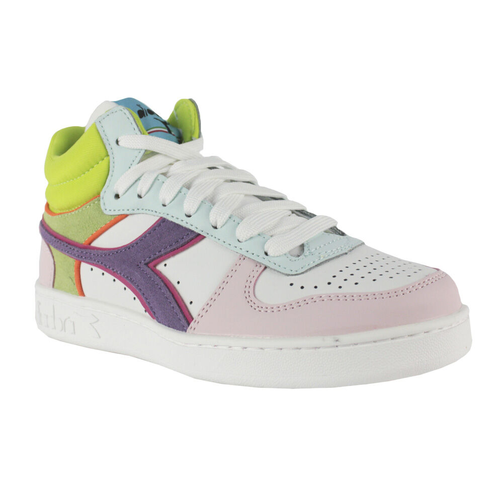  Diadora Magic Basket Demi C9736 Vita/potpurri/blå Gras Sneakers
