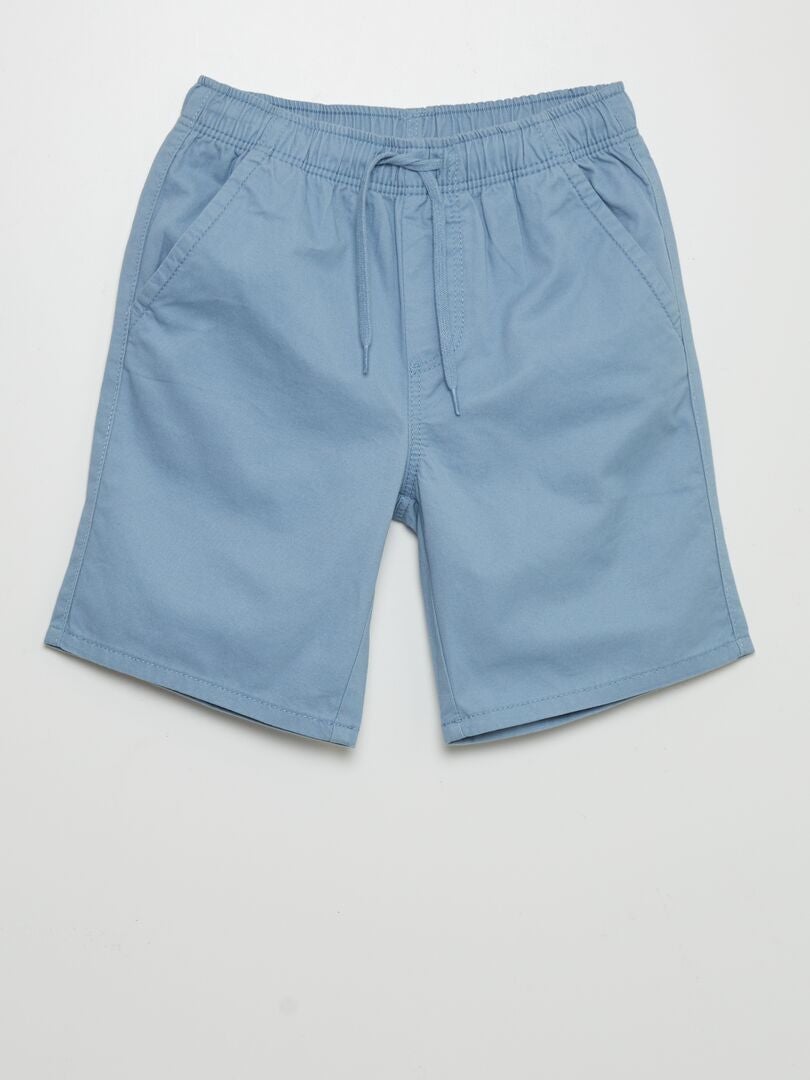 Effen Bermuda-shorts - BLAUW
