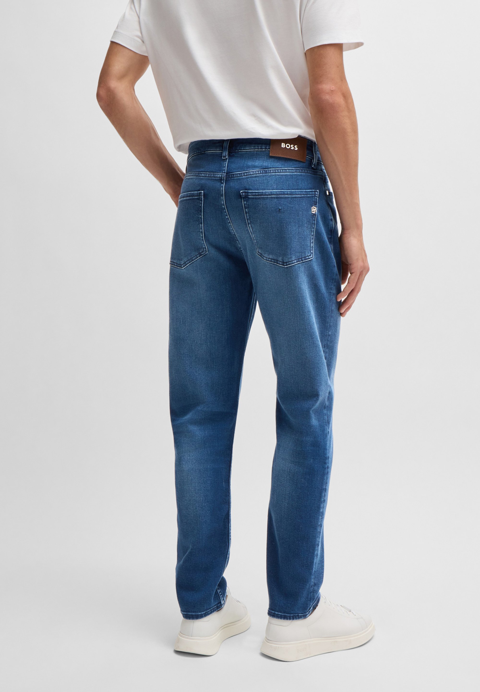 BOSS MAINE - Jeans a gamba dritta - blu medio