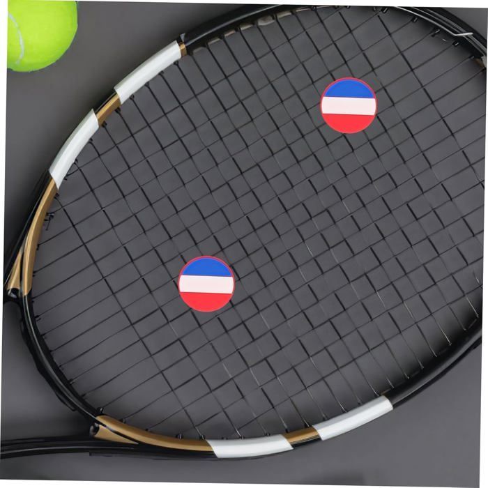 Juego de 6 amortiguadores para raquetas de tenis con diseño de la bandera francesa, para la prevención del codo de tenista y para la competición.