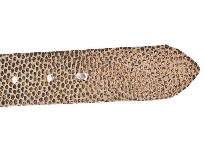 Cintura in pelle beige e oro da ragazza Vanzetti - Cintura in pelle da 30 mm color rame metallizzato 115985