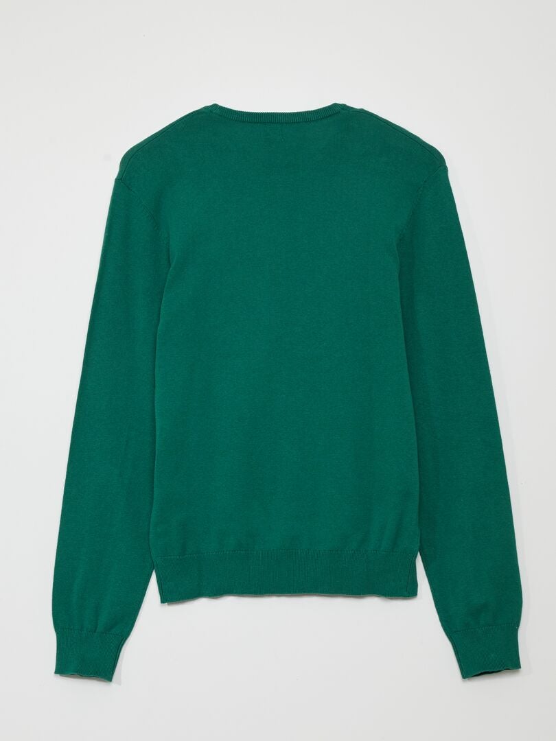Trui met ronde hals - GROEN