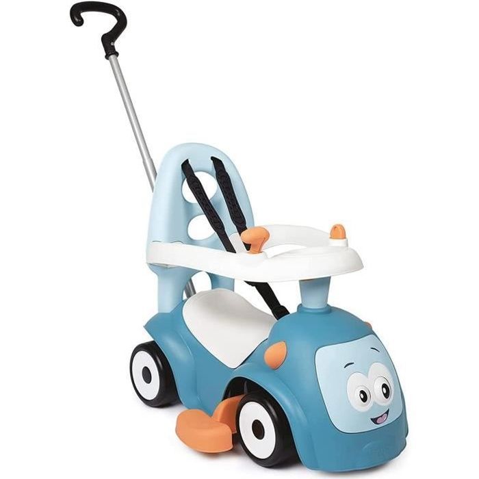 Smoby – Maestro Rutschauto, Blau – Für Kinder ab 6 Monaten – Verstellbar – Leise Räder – Hupe