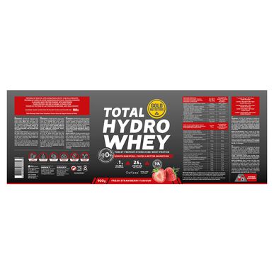 GOLDNUTRITION beljakovinski prašek z okusom jagode Total Hydro 900g 900g