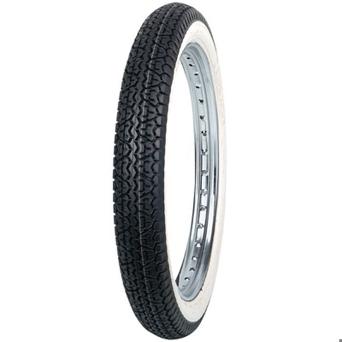 Neumático CYCLO de 17'' 2.75-17 (2 3-4-17) con flancos blancos MITAS B7 TL-TT 47J REINF