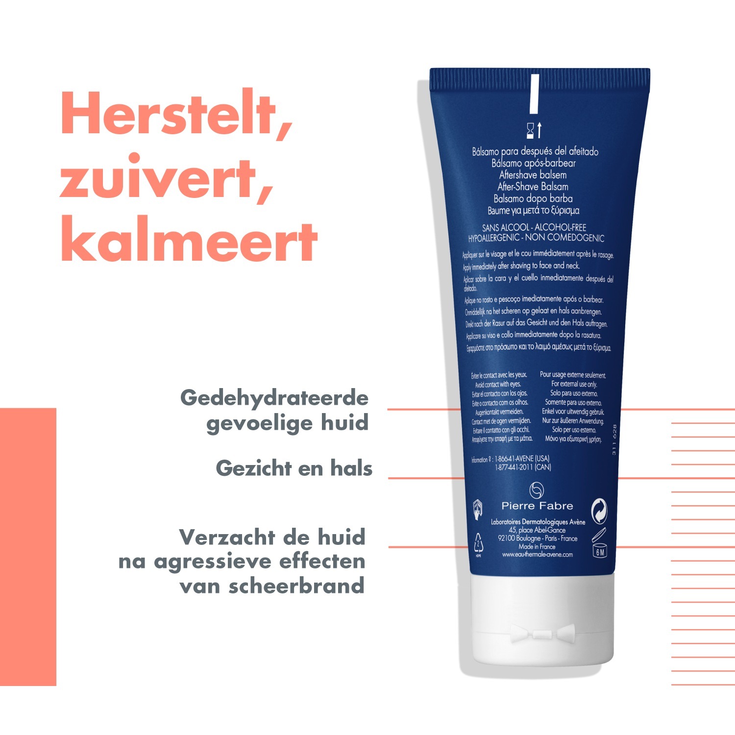 „Avène“ vyriškas balzamas po skutimosi – 75 ml