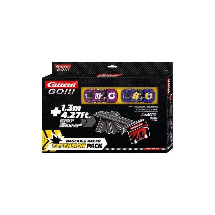 CARRERA GO!!! Kit de Expansão de Circuito e Carros - Conjunto de Expansão 2 - 2 Carros NASCAR - Escala 1:43 - Para maiores de 6 anos