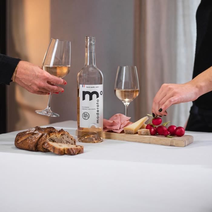 Moderato rosé without alcohol 0.0% - Colombard, Cabernet Sauvignon - 75cl