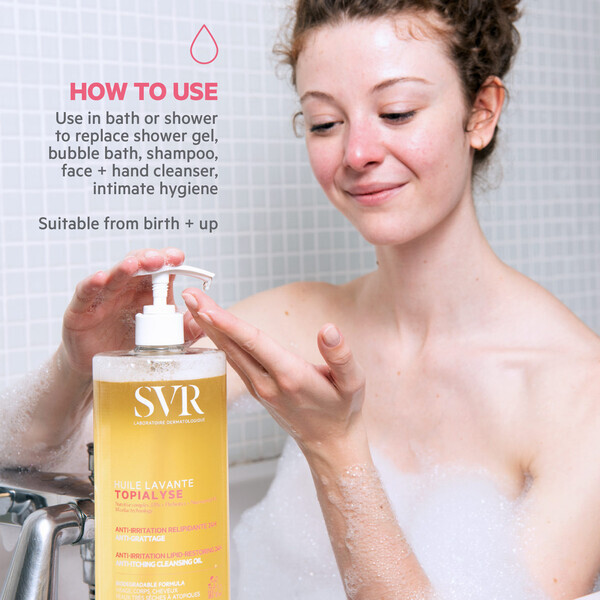 SVR TOPIALYSE Olio doccia idratante per viso e corpo 1L