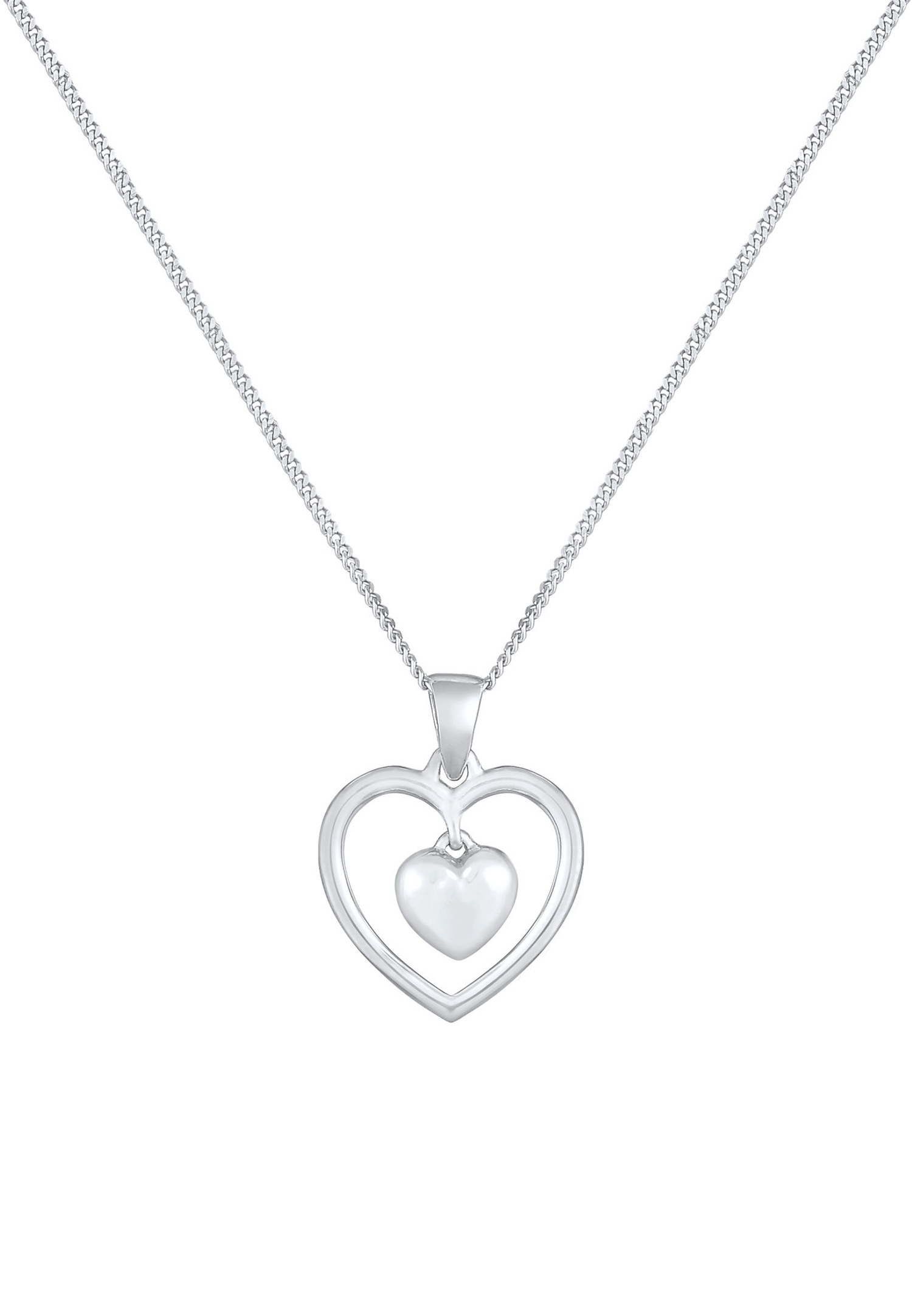Nenalina Pendentif Coeur Femme Symbole d'Amour Tendance Découpé en Argent Sterling 925 Plaqué Or