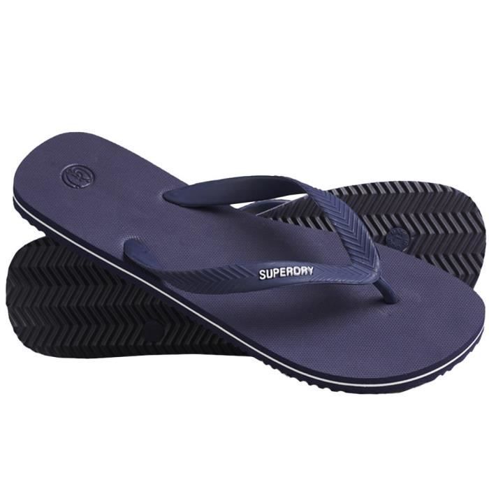 Tongs Homme Superdry Vintage Classic Flip Flop - Bleu Marine Riche - Small EU - Caoutchouc