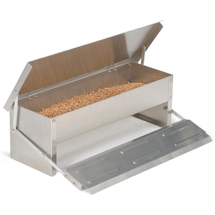 IDMARKET XL Chicken Feeder, Automatic Pedal-Operated Steel Dispenser, 5 kg