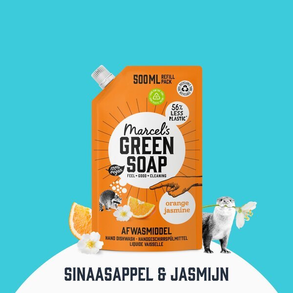 Marcel's Green Soap deterdžent s mirisom narandže i jasmina, punjenje<br>6 x 500ml