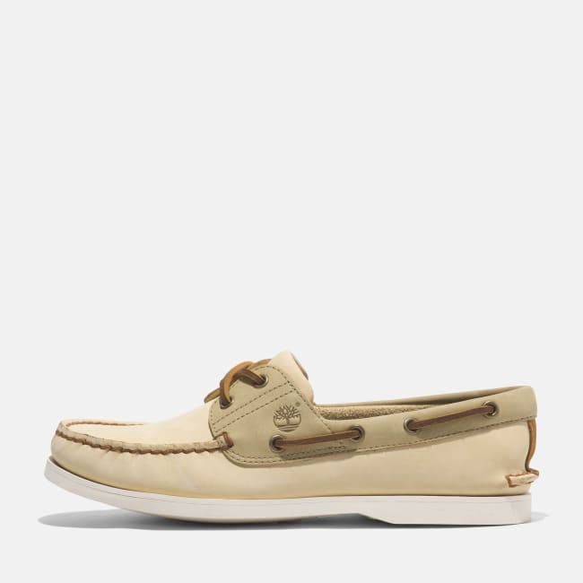 Scarpa da Barca in Pelle Classic da Uomo in                giallo chiaro