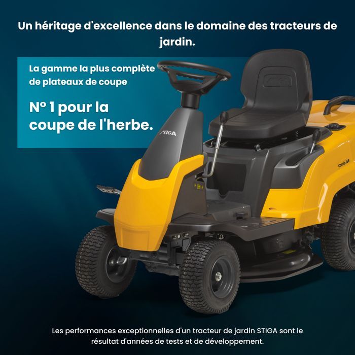 STIGA 166 COMBI TAGLIAERBA A BORDO, 224 CM, 66 CM, 150 L – TRASMISSIONE IDROSTATICA, VELOCITÀ VARIABILE – PRATI