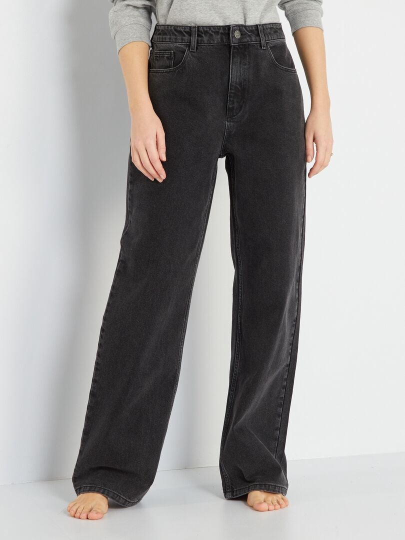 Pantalones vaqueros de pierna ancha - 30L - NEGRO