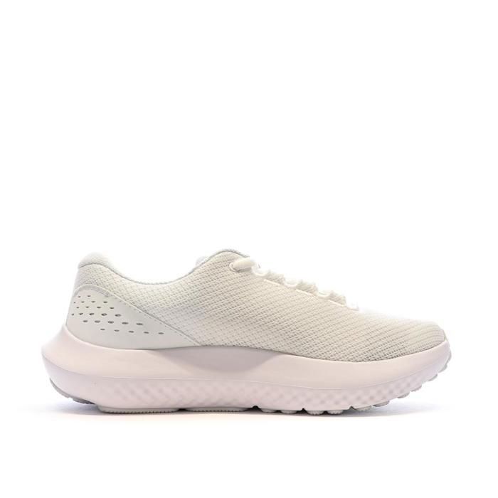 Tênis de corrida feminino Under Armour Charged Surge 4 branco